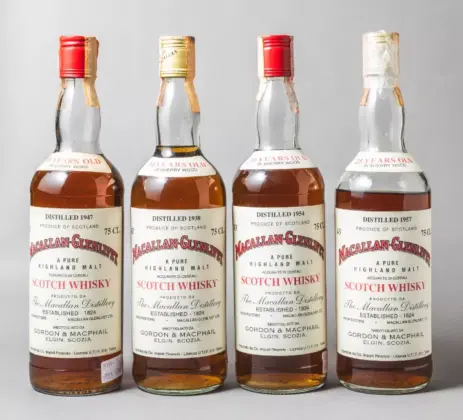 20 flaschen macallan-glenlivet gordon & macphail highland single malt scotch whisky
