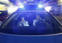 Spektakuläre Verfolgungsfahrt durch die Mainzer Altstadt Einsatzfahrt1