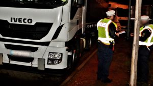 Lkw-kontrollen durch polizei