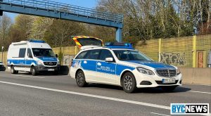 Flaschenwurf von autobahnbrücke bei klein-winternheim Polizei1