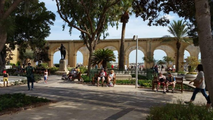 Upper Barakka Gardens in Valetta Malta
