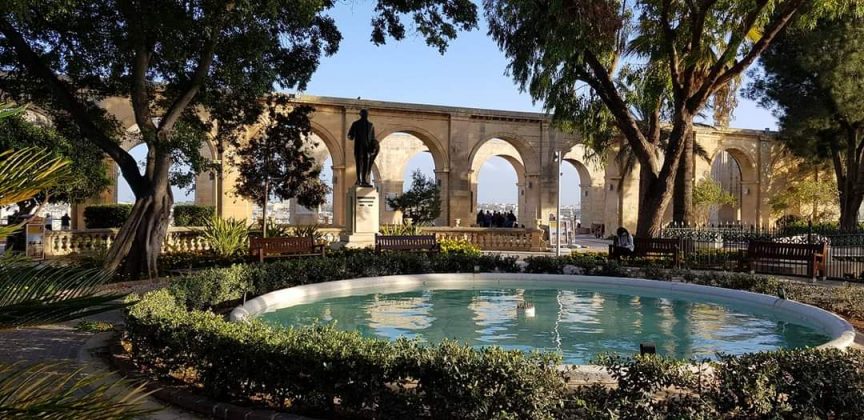 Upper Barrakka Gardens in Valetta Malta