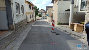 Schiffsunfall in der schleuse in ginsheim-gustavsburg