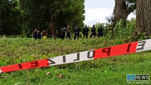 Großangelegte suchaktion der polizei an der mainspitze in gustavsburg Einsatz mainspitze11