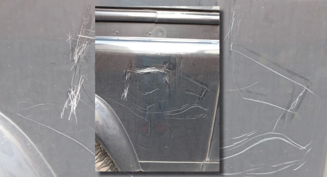 Auto zerkratzt in worms