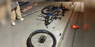 Verunfalltes Fahrrad