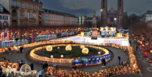 Kinder-sternschnuppenmarkt und eislaufbahn auf dem luisenplatz wiesbaden Luisenplatz on ice e1636565682795