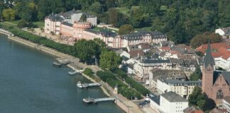 Schloss Biebrich, Luftbild