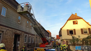 Zimmerbrand in oppenheim mit einer verletzten person Einsatz8