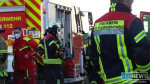 Vollsperrung der landstraße l386 bei kirchheimbolanden Feuerwehr kirchheimbolanden13