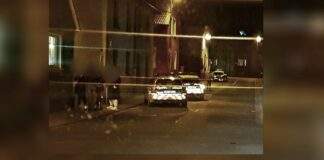 Festnahme durch die Polizei bei Nacht