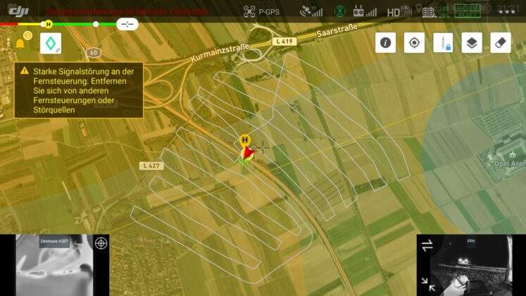 Luftbild a60, bei mainz finthen