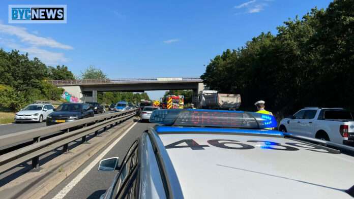 Unfall A604 Unfall A604
