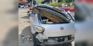 Seat Ibiza nach Unfall