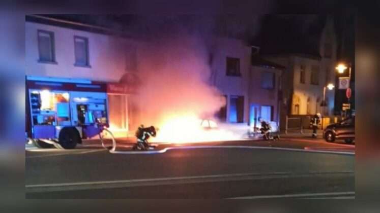 Fahrzeugbrand Heidesheim