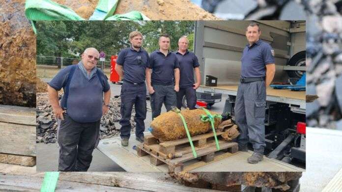 entschärfte Weltkriegsbombe