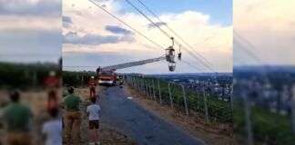 Drehleitereinsatz Seilbahn Rüdesheim