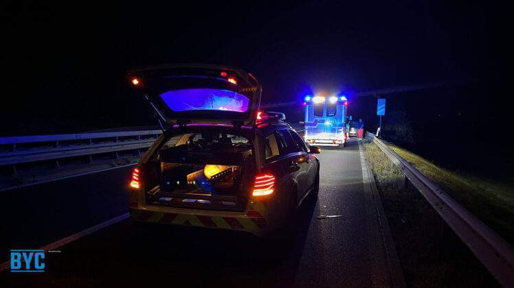 Unfall mit verletzten auf der a60 bei mainz-lerchenberg A60 mainz vw unfall2