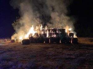 Heuballen brennen in ludwigshafen - kriminalpolizei hat ermittlungen übernommen Heuballen. Jpg
