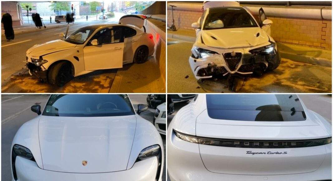 Unfall zwischen Porsche und Alfa Romeo