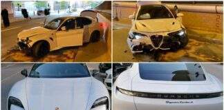 Unfall zwischen Porsche und Alfa Romeo