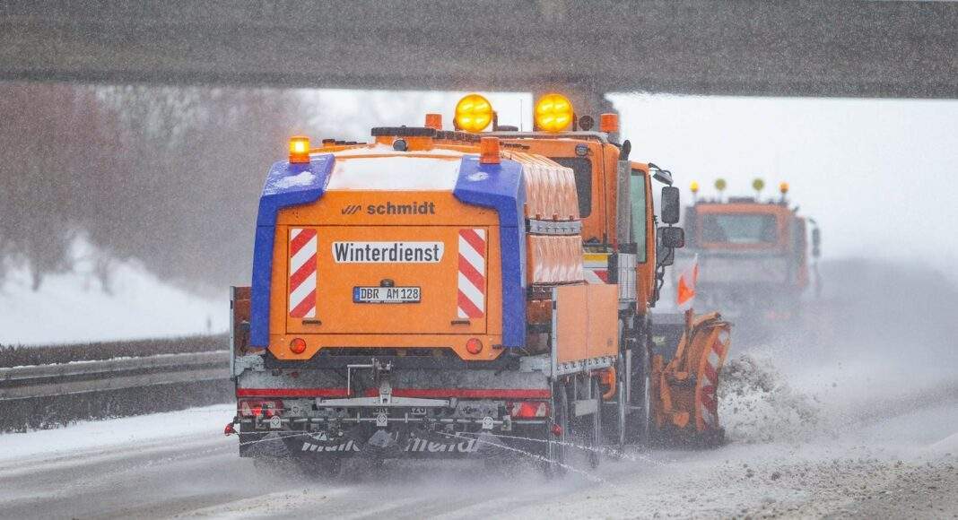 Schneefall in Südhessen und Rheinhessen