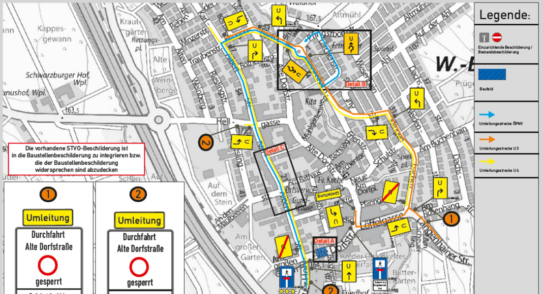 221205 Umleitung in Breckenheim