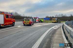 Verkehrsunfall und fahrzeugbrand auf der a63 zwischen biebelnheim und alzey