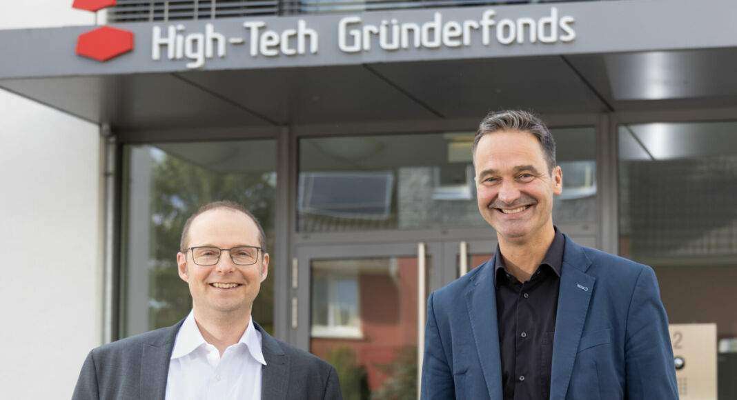v. l. n. r. Guido Schlitzer und Dr. Alex von Frankenberg, Geschäftsführer des HTGF (Bild: High-Tech Gründerfonds)