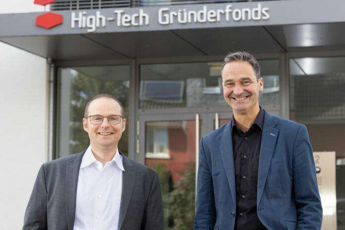 v. l. n. r. Guido Schlitzer und Dr. Alex von Frankenberg, Geschäftsführer des HTGF (Bild: High-Tech Gründerfonds)