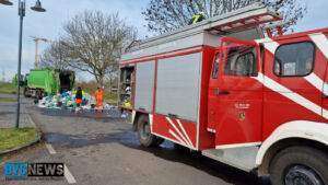Brennender abfall im müllfahrzeug in undenheim - anwohner verhinderte schlimmeres