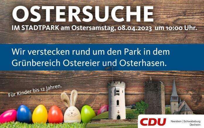 Ostereiersuche Stadtpark Ostersamstag 2023