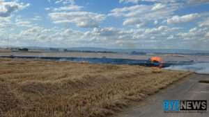 Großer flächenbrand zwischen mainz-hechtsheim und ebersheim