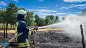 Feuerwehreinsatz und vollsperrung in wiesbaden