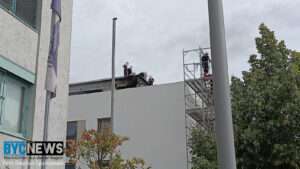 Feuerwehreinsatz und vollsperrung in wiesbaden