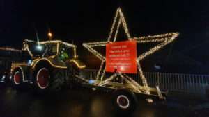 Weihnachtstraktoren fahren nicht durch rheinhessen