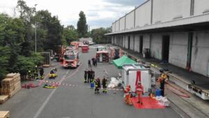 Beispielhafte cbrn-einsatzstelle © feuerwehr frankfurt