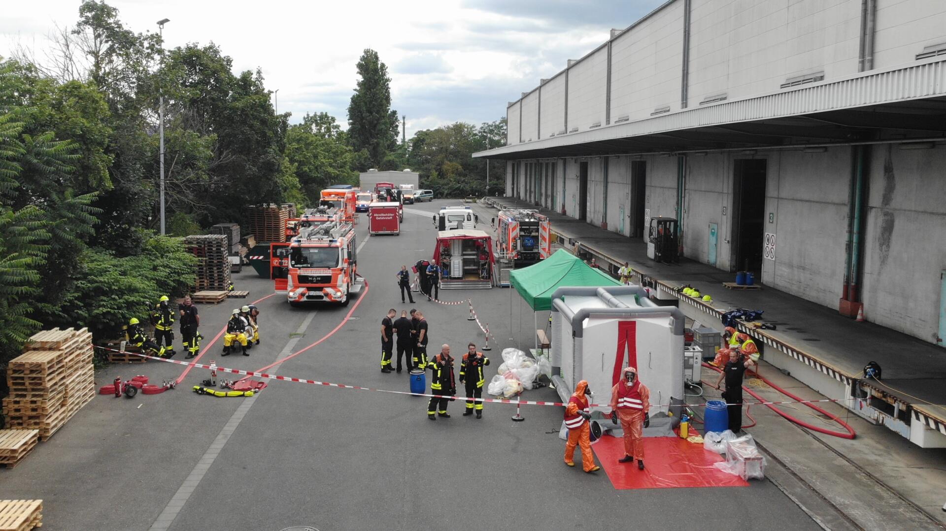 Beispielhafte CBRN-Einsatzstelle © Feuerwehr Frankfurt