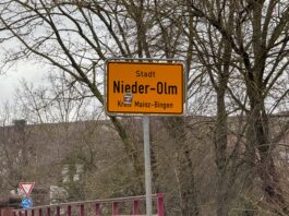 Ortsschild Nieder-Olm