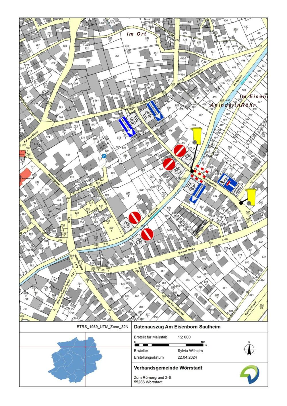 Brückensperrung in saulheim aufgrund schlechter bausubstanz 1