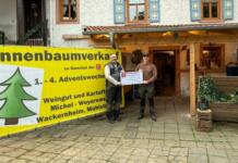 Tannenbäume für den guten Zweck beim Hofladen Michel in Wackernheim