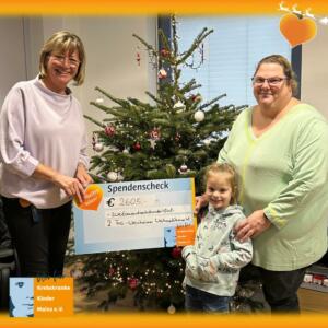 Frei-weinheim: 2. 605 euro für krebskranke kinder gesammelt Frei-weinheim: 2. 605 euro für krebskranke kinder gesammelt