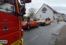 Schwerer Arbeitsunfall in Wackernheim Rettungseinsatz in Wackernheim