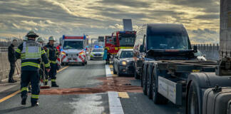Unfall auf der A643 bei Wiesbaden