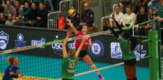 USC Münster - VC Wiesbaden | 1. Volleyball-Bundesliga | 24.01.2024 | Foto: Detlef Gottwald | www.detlef-gottwald.de