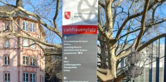 Fußgängertafel Mainz