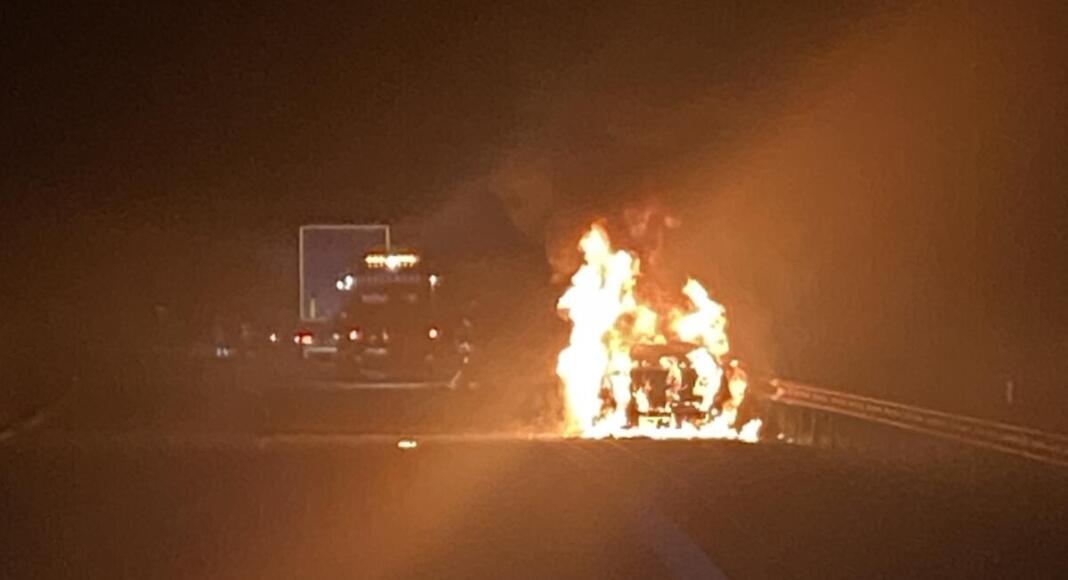 PKW-Brand auf der A63 PKW-Brand auf der A63