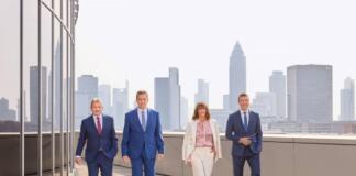 Der Mainova-Vorstand (von links): Peter Arnold, Dr. Michael Maxelon (Vorsitzender), Diana Rauhut und Martin Giehl.