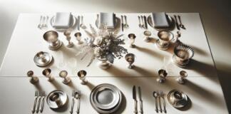 Silberbecher, Tischgedeck, Bildquelle: AI