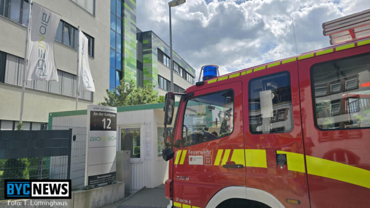 Feuerwehreinsatz und Evakuierung bei BioNTech Mainz | Foto: BYC-News | Thorsten Lüttringhaus